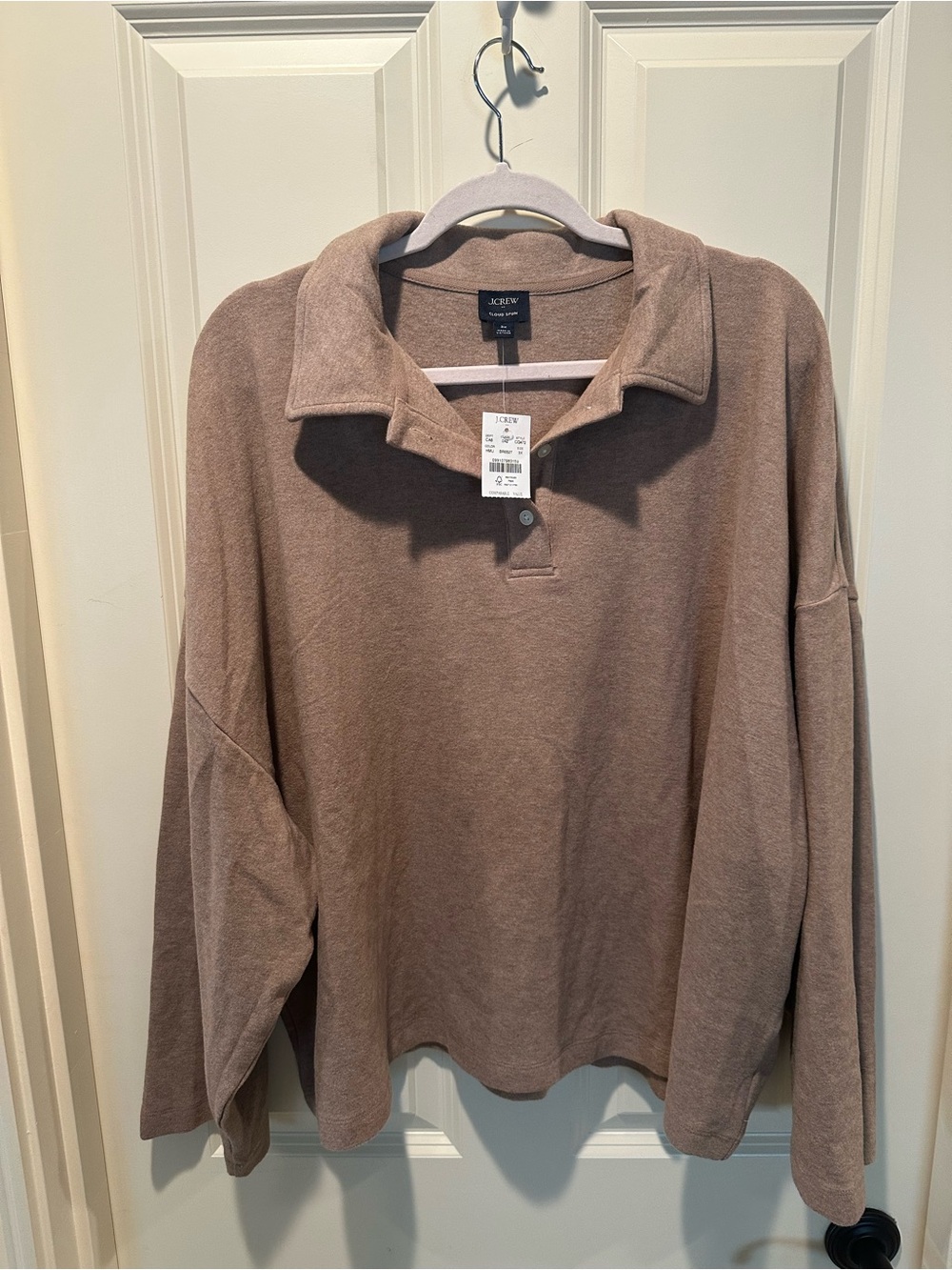 J. Crew Women’s Brown Collared Crewneck Sweater